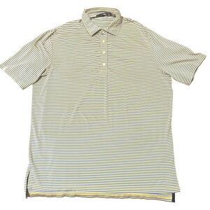 RLX Ralph Lauren Mens XL Striped Golf Polo‎ Shirt Athletic Fit